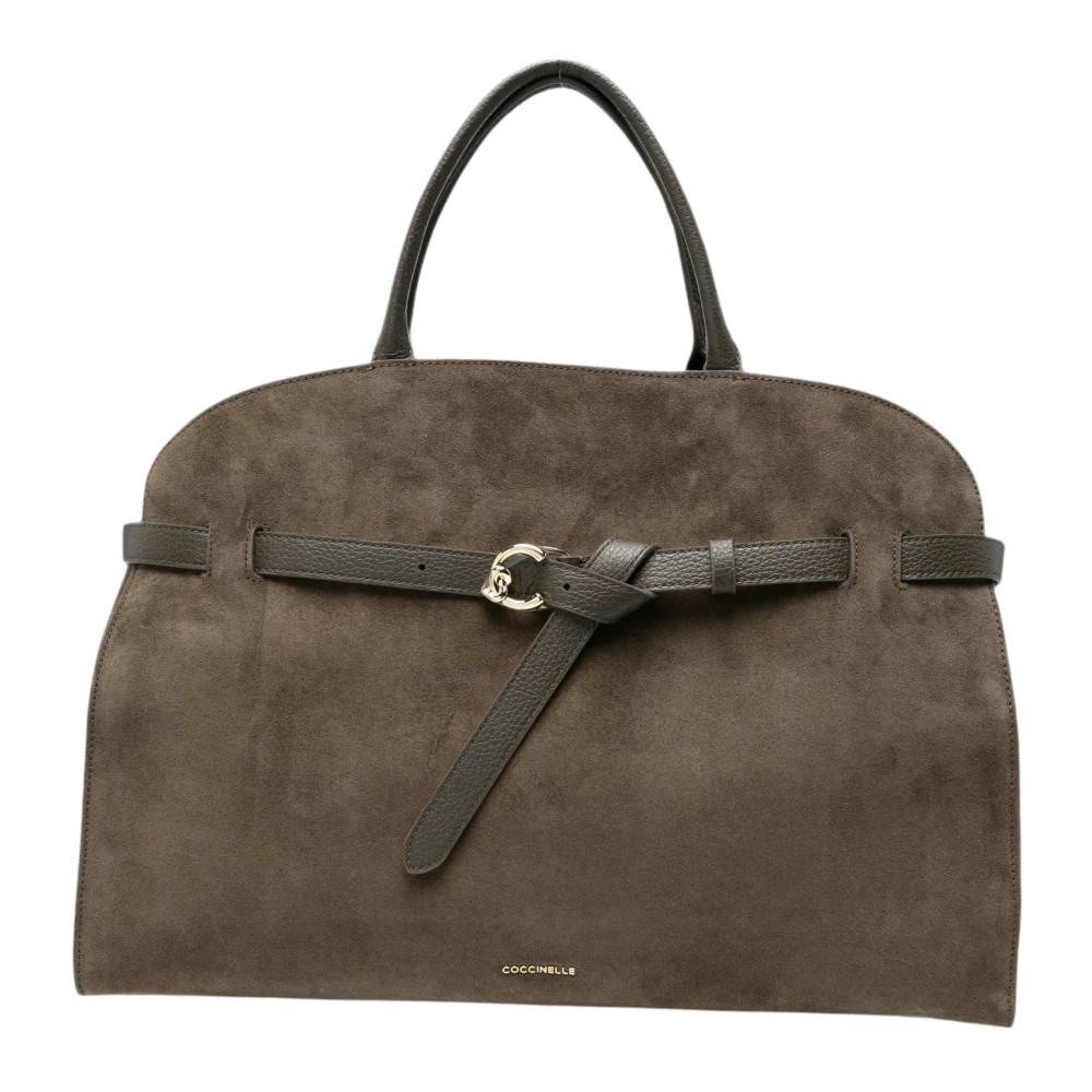 Coccinelle Sabine Suede Large - Tasker - Dame - Brun - ONE SIZE - Suede