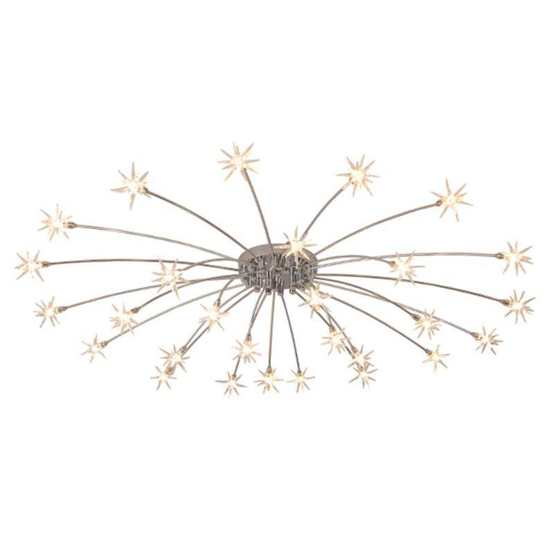 Postmodern stil stjärnhimmel taklampa guld silver svart glas ljuskrona lämplig för sovrum vardagsrum