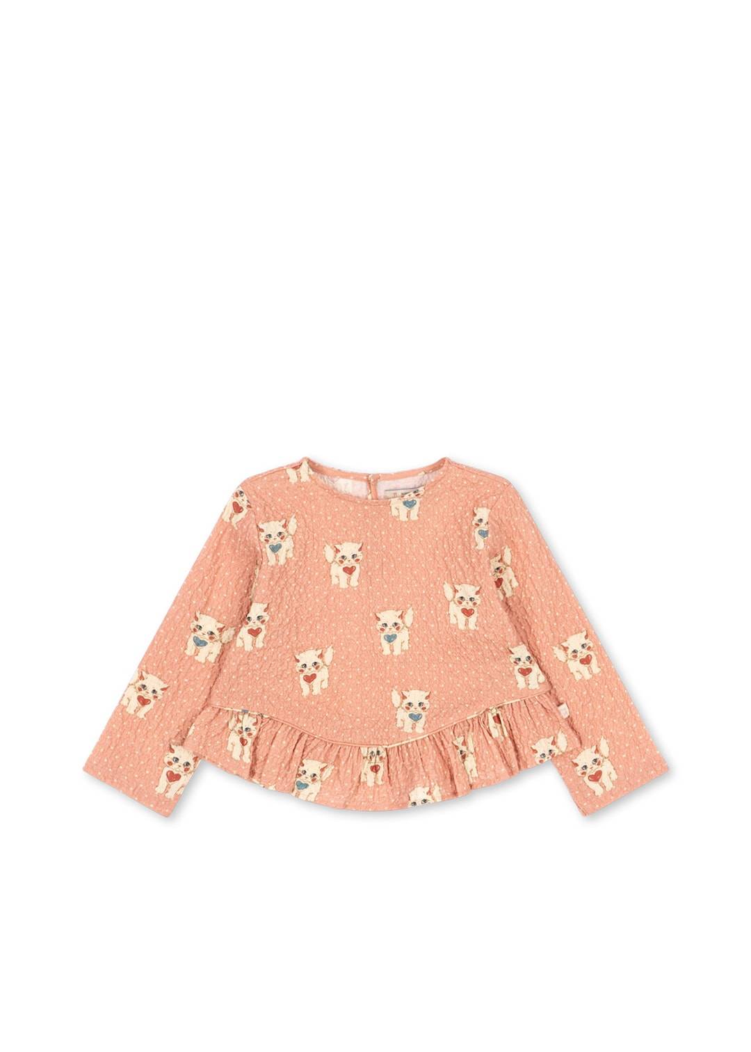 Konges Sløjd Elin Blus Ciao Miao Rose Ciao Miao Rose-18M Rosa 18 månader Flickor