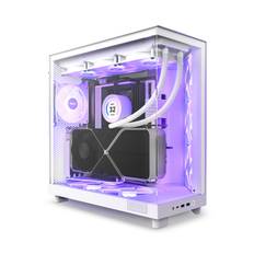 NZXT H6 Flow RGB, Miditower, Härdat Glas - Vit