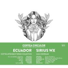 Coffea Circulor - Sirius WX - Ecuador - Ljusrostade hela kaffebönor - 250g