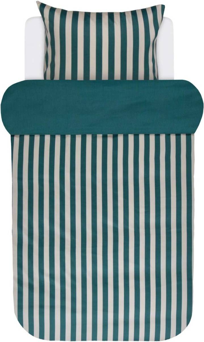Marc O'Polo Classic Stripe Pine Green sengesæt-140 x 200 cm & 1 stk. p