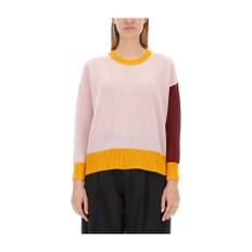 Marni, Stickade tröjor & koftor, Dam, S, Kashmir, Lyxig kashmirtröja tillverkad i Italien - multicolor (S)