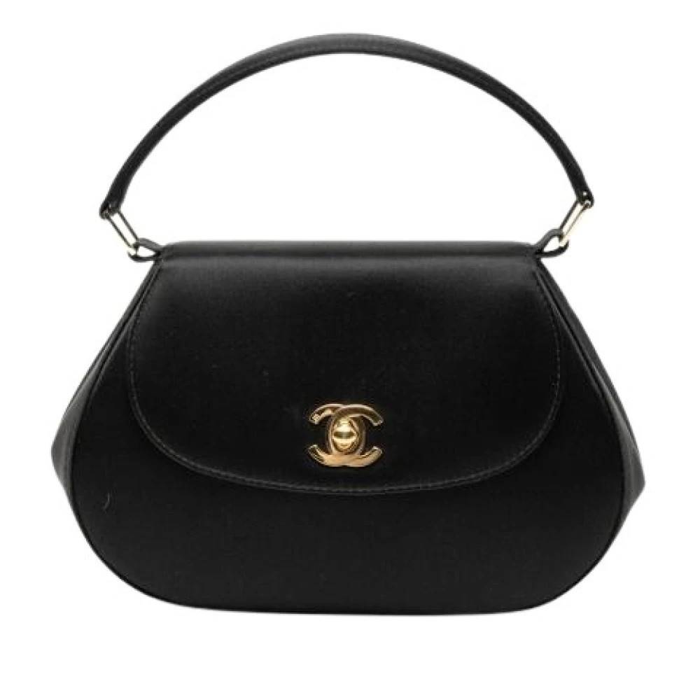 Chanel Vintage Pre-owned Vintage Satin Håndtaske - Vintage - Dame - Blå - ONE SIZE - Satin