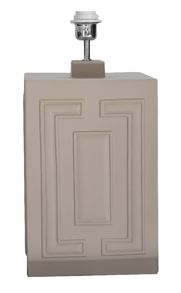 Hallbergs Belysning - Stucco Lampfot Greige från Sleepo - Grå ((BxDxH): 24x24x48cm)