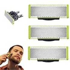 EIOURVY 3 reservblad kompatibla med OneBlade och OneBlade Pro-modellerna, QP230/50 reservblad i rostfritt stål för QP14xx, QP25xx, QP26xx, QP27xx, QP28xx, QP65xx, QP66xx, V-formad, A