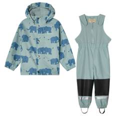Kuling Ottawa Fodrat Regnställ Sky Blue Elephant 98/104 cm  Blå  98/104 cm  Unisex