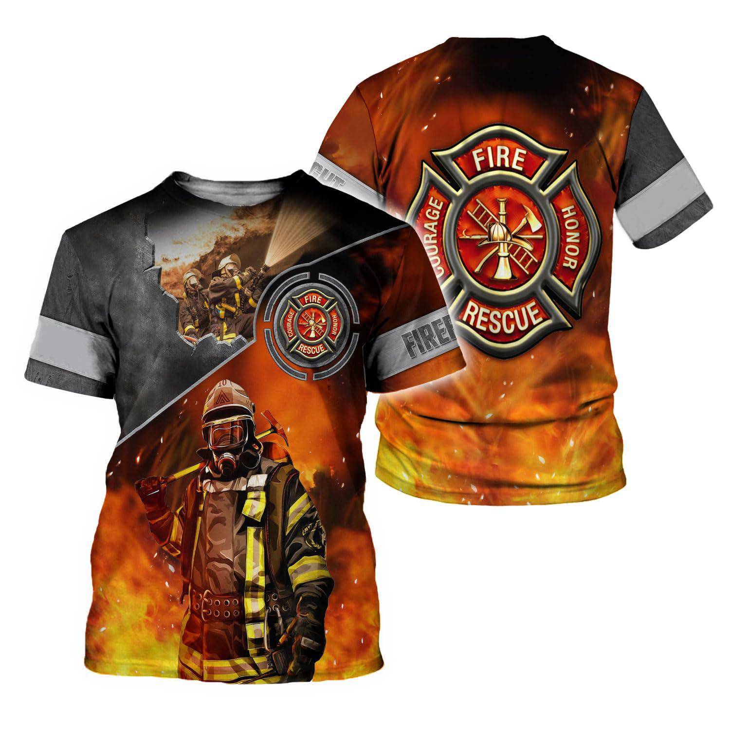 Brandman T-shirts Brandman 3D-tryck Herr Dam Casual Kortärmad T-shirt Streetwear Oversized Harajuku Barn T-shirts Topp Kläder cm