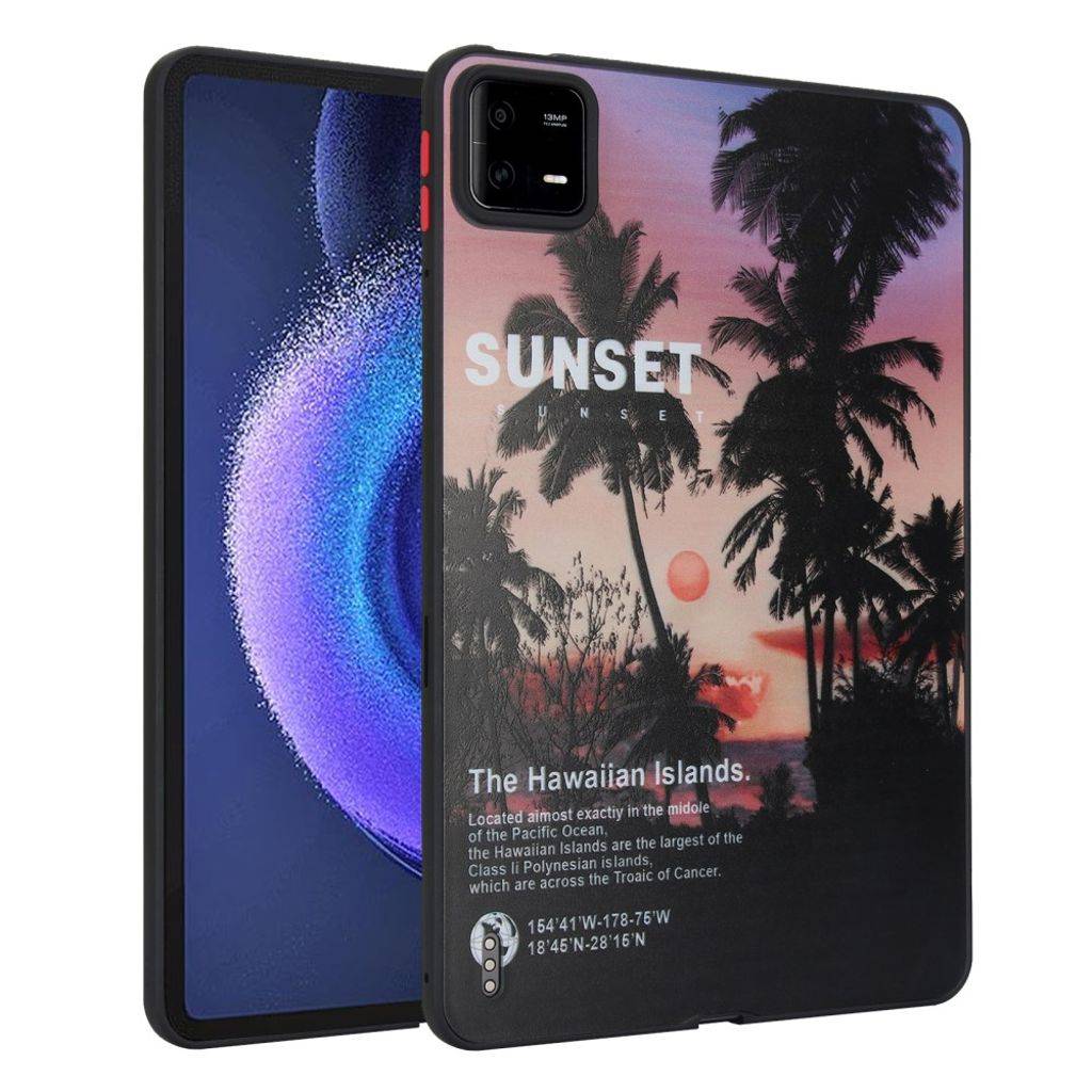 Xiaomi Pad 6 / Pad 6 Pro Mönster Case - Coconut Forest Sunset