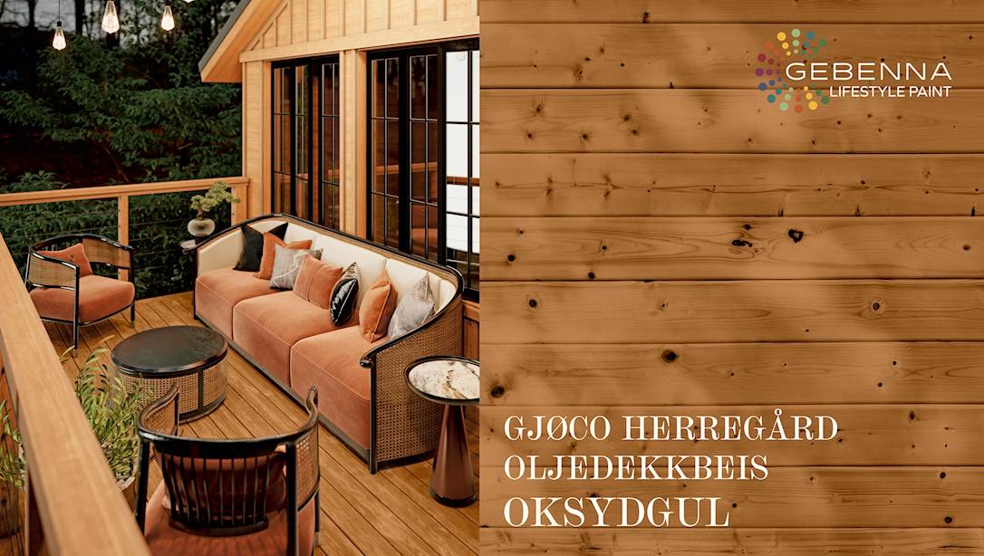 Gjøco Herregård Exclusive Oljedekkbeis: Oljetäcklasyr 6075 Oksydgul 9 liter