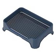 Dog Toilet Indoor, Dog Potty Training Tray, Stainless Steel Dog Potty, 51.5x16.5x12.5cm, Anti Stepping Pee Pad, Portable Dog Potty Tray, Indoor Dog Potty Training, Dog Toilet for Puppies
