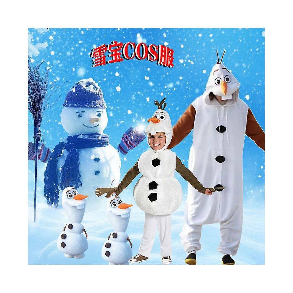 (180CM, 01 (jumpsuit)) Frozen Halloween Olaf Clothes Children Adult Costumes cos Christmas Snowman Playing Olaf Costume
