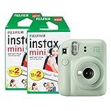Fujifilm Instax Mini 12 Instant Camera med 40 bilder filmpaket – mintgrön