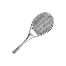 Bottle Opener Tennis Racket Silver