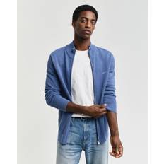 COTTON PIQUE ZIP CARDIGAN