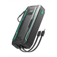 NEXTBATT Powerbank 20000mAh 22,5W med indbygget USB-C+Lightning-kabel