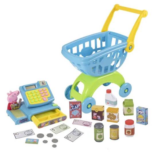 Greta Gris Stormarknad Playset Kassaapparat Tillbehör 469810 lek korg butik pengar
