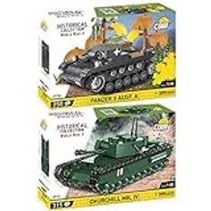 BRICKKOMPLETE COBI 2-pack 2717 Churchill MK.IV & 2718 stridsvagn II AUSF. A