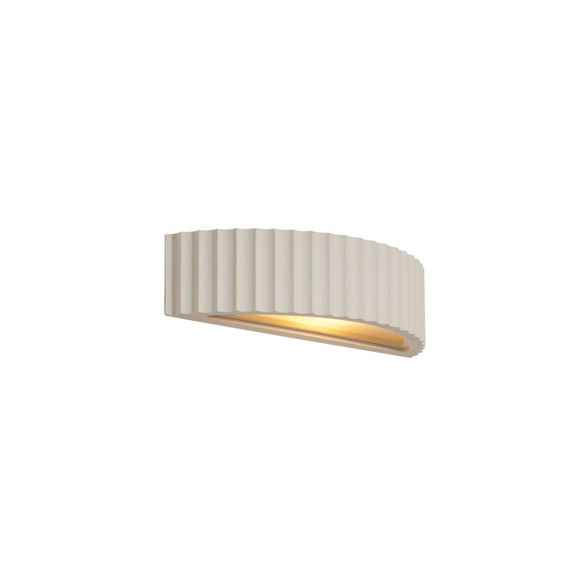 Skandinavisk vägglampa vit organisk - Plaster