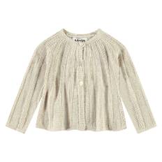 Molo Grit Cardigan Sand Melange 74 cm  Beige  74 cm  kvinde