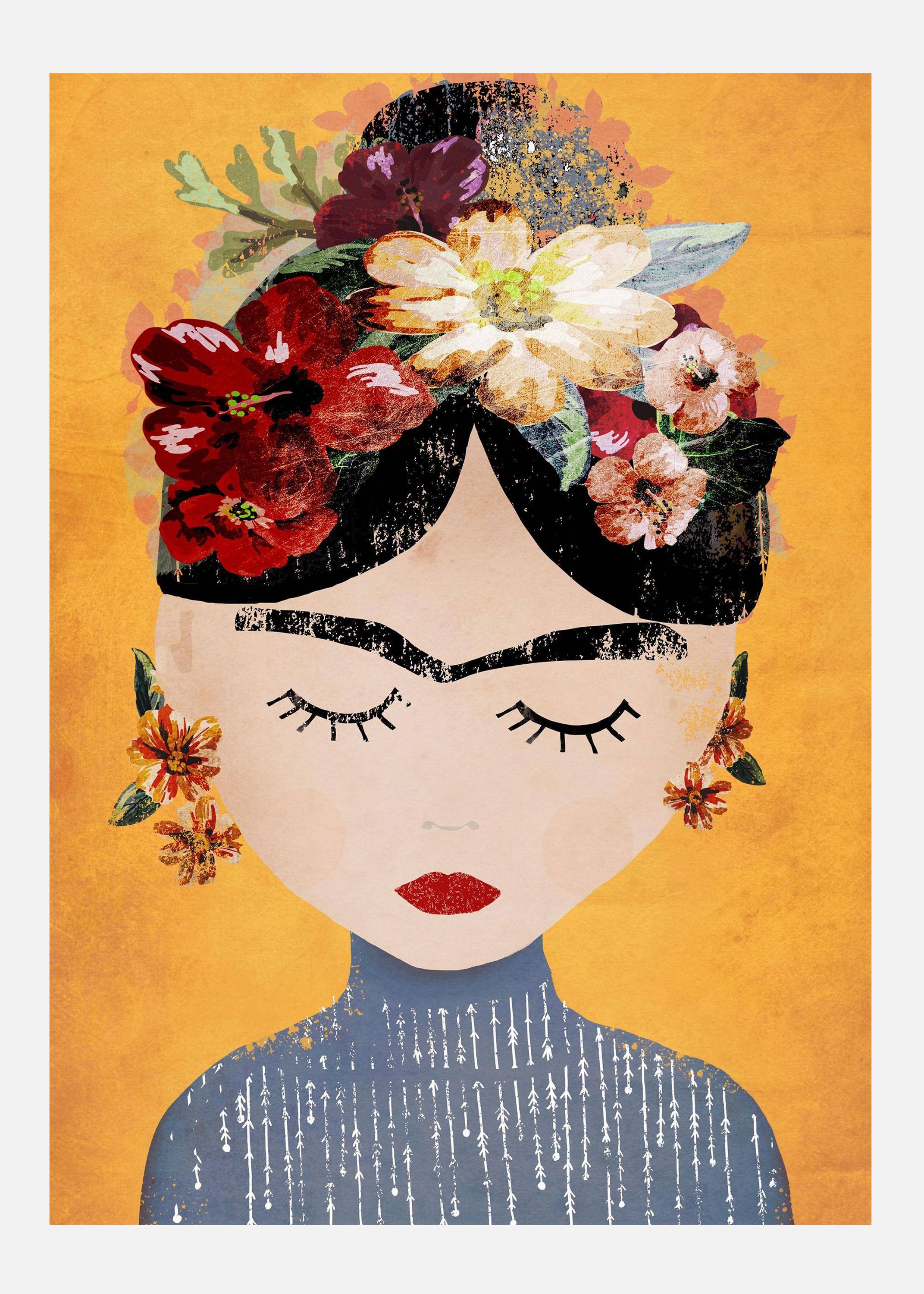 Frida (yellow Version) Canvastavla (30x40 cm)