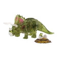 Grøn Triceratops - 3D Crystal