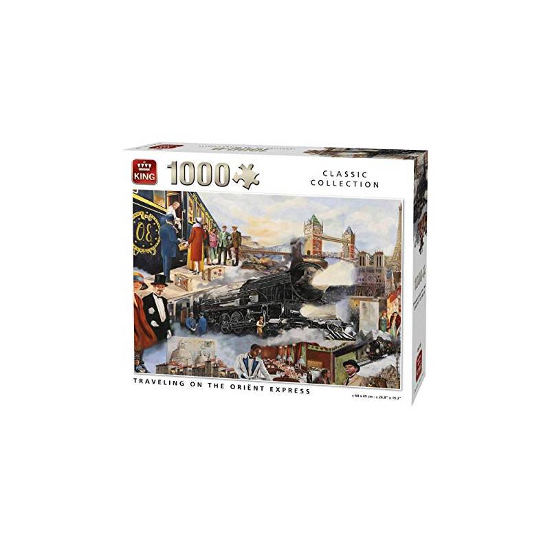 KING 5773 Puzzle Orient Express, 1000 Teile, vollfarbig, 68 x 49 cm