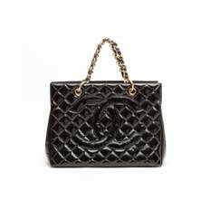 Chanel CC Patent Chain Tote Bag