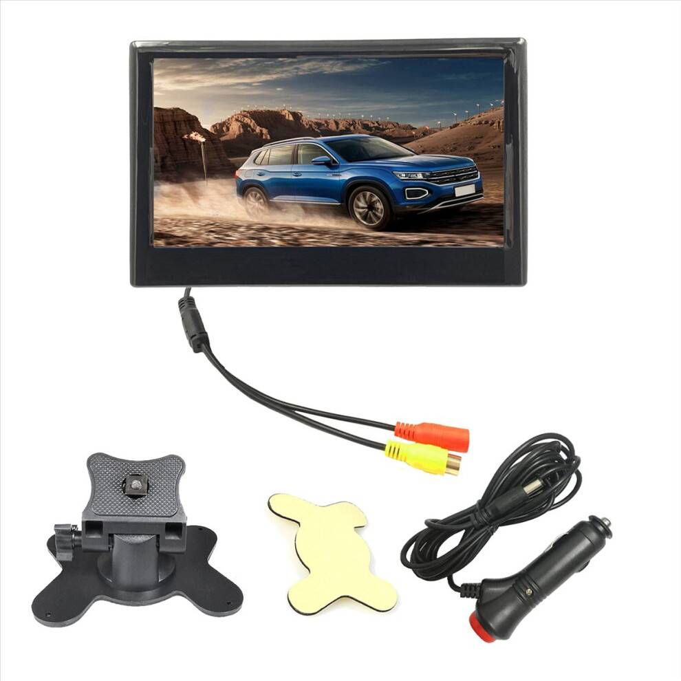 12V-24V 7 tommer TFT LCD farve HD skærm til bil CCTV bakkamera