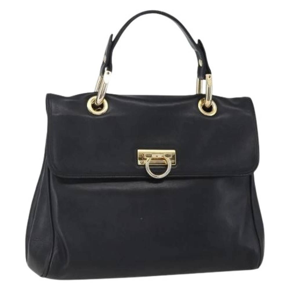 Bally Pre-owned Pre-owned Læder Håndtaske - Vintage - Dame - Sort - ONE SIZE - Læder