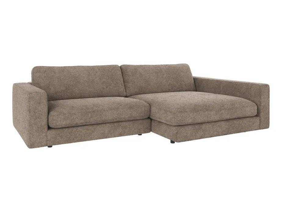 Rowico Home Duncan 3-sitssoffa med schäslong H Mörkbeige (Anna 6) 258 x 150 x 78 cm