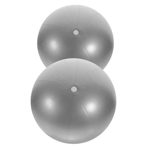Baluue Yogaset 2 Små Pilatesträningskärnor För Träning 25 Cm Återanvändbara Hållningsflexibilitet Silvergrå