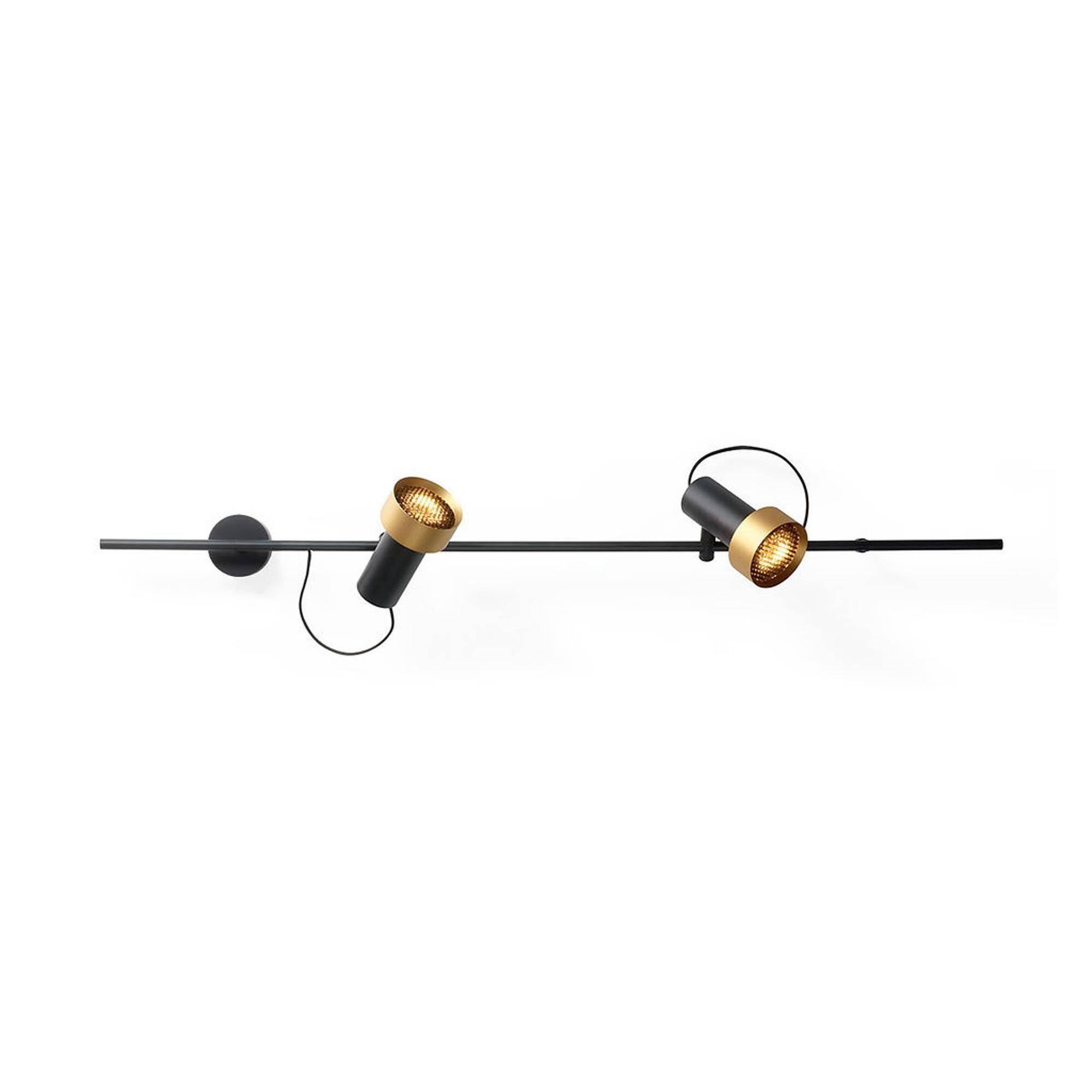 Trizo 21 2Thirty-WH2 Honeycomb Væglampe Sort/Guld Ring.