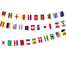 Verdens flag guirlande, 10m