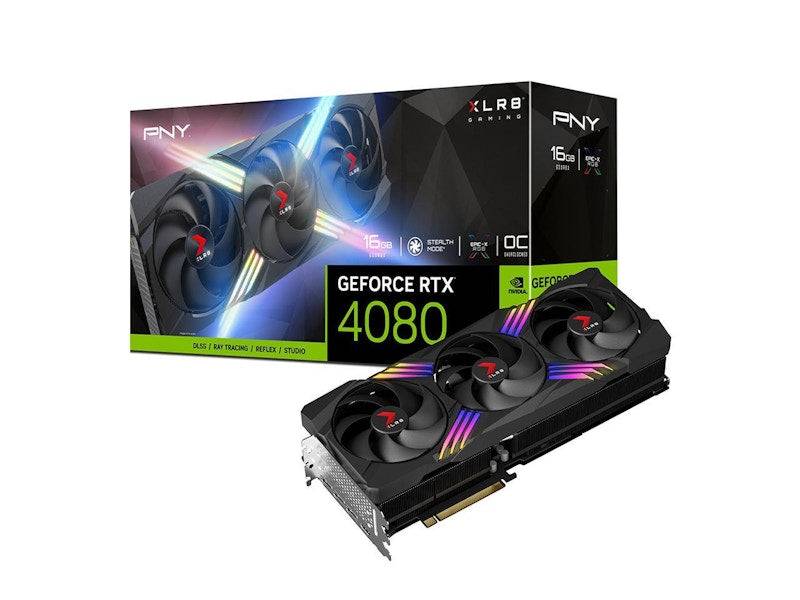 NVIDIA PNY XLR8 Gaming VERTO GeForce RTX 4080 16GB OC Graphics Card VCG408016TFXXPB1-O