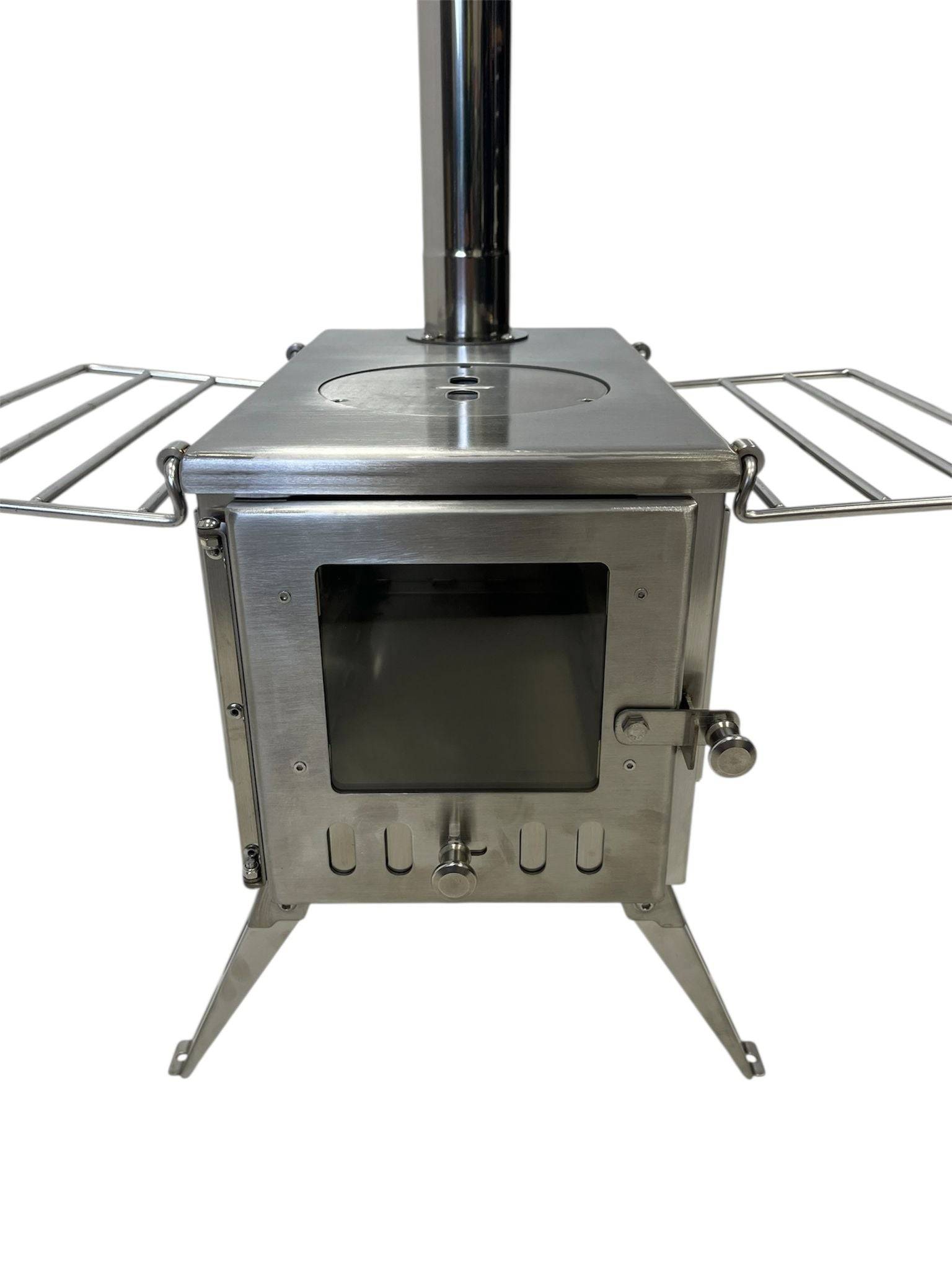 Outbacker® Firebox Flame Clear View Portable Tent Stove | 3.5kw 14kg - With Bag / Without Water Boiler
