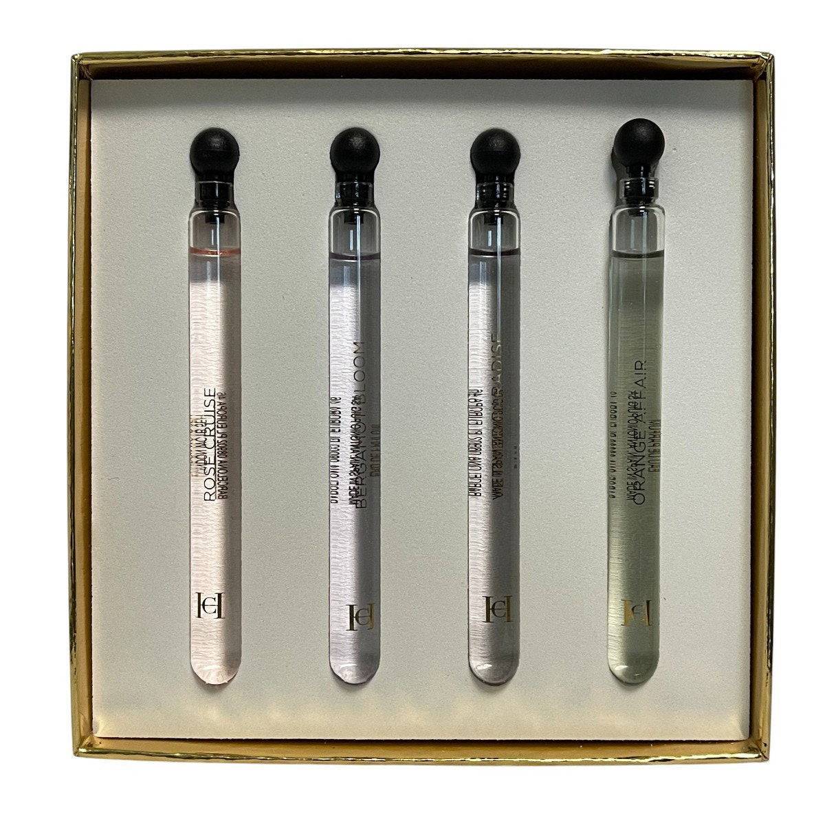 Set Carolina Herrera: Orange Affair, Eau De Parfum, da donna, 4 ml + Bergamot Bloom, Eau De Parfum, da donna, 4 ml + Vetiver Paradise, Eau De Parfum,