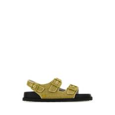 Birkenstock, Sko, Herre, Grøn, 43 EU, Grøn Raffia Sunshine Sandaler