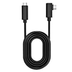 VR-streaminglänkkabel, kompatibel med Oculus Quest, Cuxnoo Virtual Reality Headset Cable Angle USB 3.2 Gen1 C-C dataöverföring med hög hastighet, snabbladdningssladd, 4,7 meter