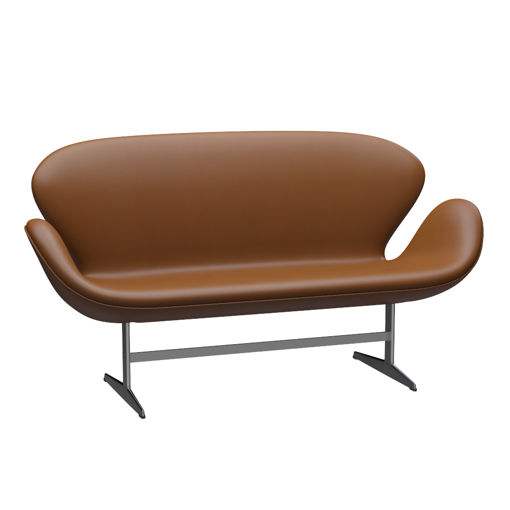 3321 Svanesofa af Arne Jacobsen Aura læder - Walnut - Jacobsen Plus