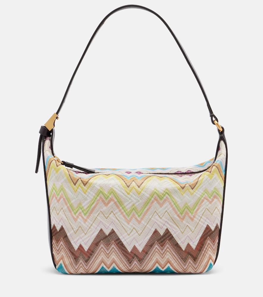 Missoni Soft Zigzag leather-trimmed shoulder bag - multicoloured - One Size