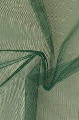 Mørkegrøn Stift Tyl – Let & Formfast Netstof - Stof i Metervarer - Polyester.
