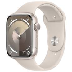 Apple Watch S9 45mm GPS (Starlight Alu/Starlight Sportsbånd) M/L - På lager i butik