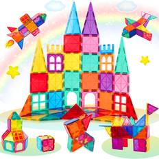 TEMU Magnetic Tiles 34pcs Kids Toy Classroom Sensory Toys Learning Building Blocks, Magnet Tiles Building Blocks Boys And Girls Age 3+