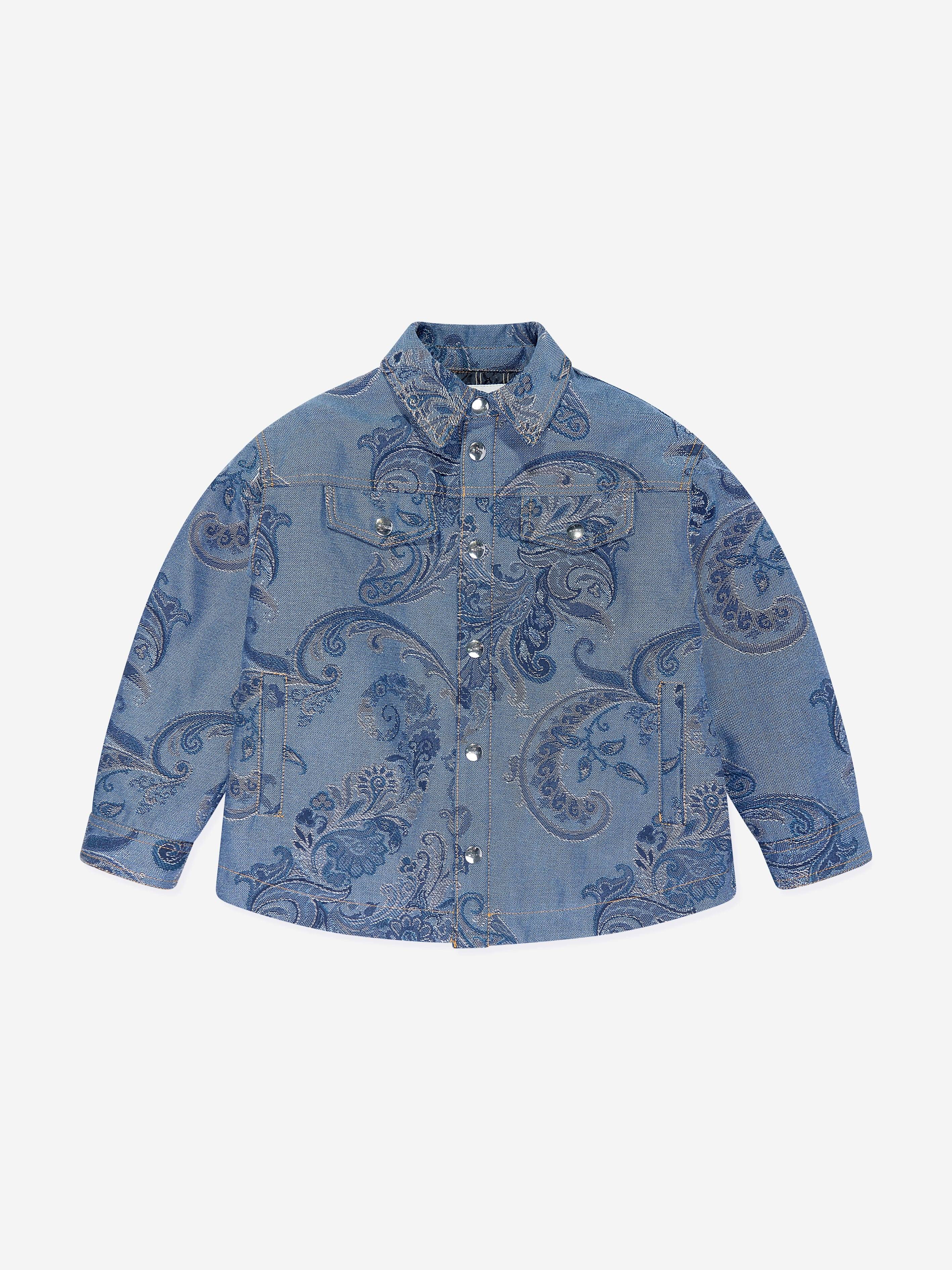 Etro Kids Paisley Print Jacket in Navy - Navy / 16 Yrs (16 Yrs)