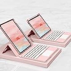 QYiiD Tangentbordsfodral för iPad Pro 12.9 2021/2020/2018, iPad Pro 12.9 fodral med tangentbord, magnetiskt läder smart fodral med styrplatta tangentbord för 12,9 tum iPad Pro (5:e/4:e/3:e