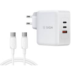 Extrem snabbladdare 100W för Samsung, mobil, bärbar dator + 100W USB-C-kabel