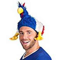 Boland 62021 – Hatt kyckling tricolore, en storlek, blå/vit/röd, Frankrike, karnevalstillbehör, temafest, temafest