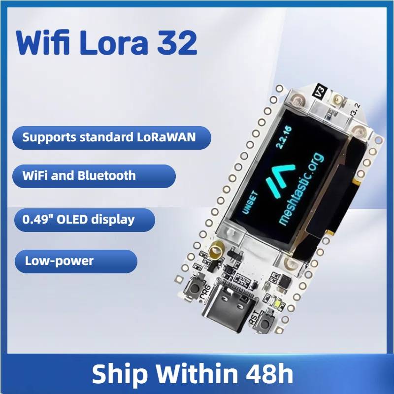 Heltec Meshtastic Wifi LoRa 32 V3  ESP32 Oled SX1262 0.96 Inch Blue OLED Display Development Board for Arduino