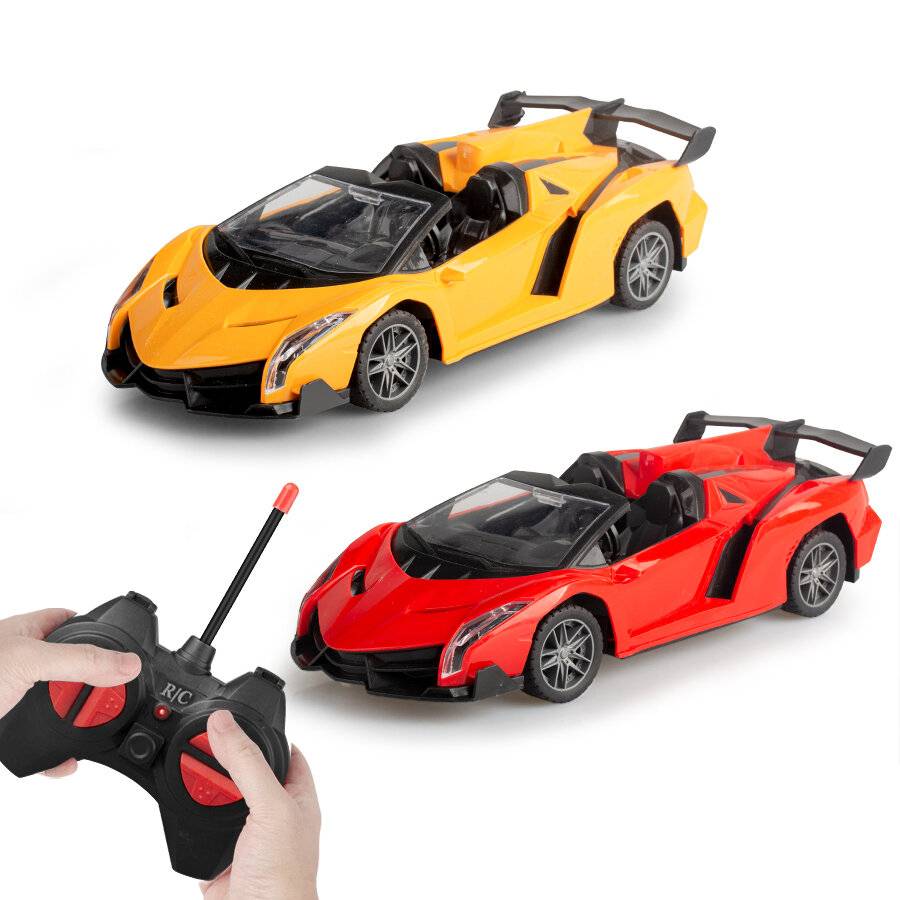4CH Fjärrkontrollbil RC-bil 1/18 Skala Elektrisk Sport Racing Hobby Leksaksdriftbil Farkost med ljus Barnleksaker Presen